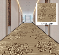 Tapis ignifuge personnalisé de style chinois pour les allées et couloirs d'hôtel