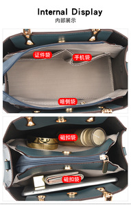 กระเป๋าสะพายไหล่ทรงเรียบง่าย กระเป๋าสะพายข้างแบบพกพา กระเป๋าผู้หญิงยอดนิยม ขายส่ง กระเป๋าถือแฟชั่น PU ทรงสี่เหลี่ยมเดี่ยว - Product Image 6