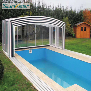 Copertura per Piscina Retrattile Automatica Eco-Friendly dal Design Moderno con Telecomando per Ville, Appartamenti, Sale e Parchi - Product Image 5