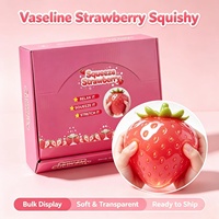 Nouveauté : Jouet anti-stress en PVC à presser, design fraise Vaseline, gadget créatif à rebond lent, unisexe, pour jeunes