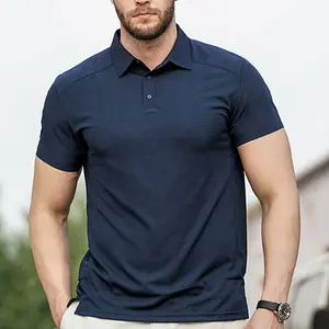 Camiseta de polo masculina formal, camisa do polo para homens de algodão/poliéster de secagem rápida