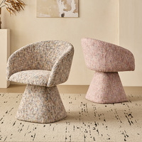 Chaise de maquillage en tissu pour filles, tabouret de coiffeuse avec dossier, revêtement en laine d'agneau, tapis antidérapant, style minimaliste moderne pour chambre et salle à manger
