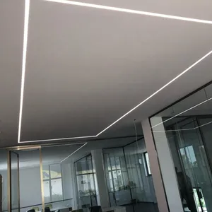 Barra de luz de techo K9, tiras de iluminación, canal de aluminio Profil, extrusión empotrada, yeso de pared de yeso en perfil Led