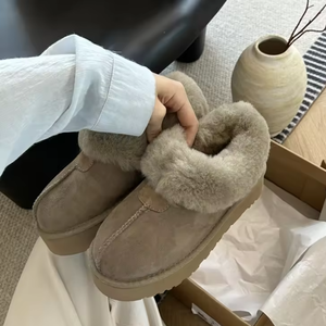 Botas de nieve para mujer, pantuflas cálidas de invierno, suela gruesa, alta calidad, cómodas, a la moda, con cierre sin cordones, zapatos cálidos casuales para exteriores - Product Image 2