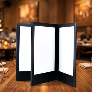 Cubierta de Cuero con Iluminación LED de 120W, Funciona con Batería, para Menús de Restaurante, Bar, Discoteca y Hotel, Libros de Menú Acrílicos - Product Image 1