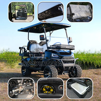 Voiturette de golf électrique tout-terrain de luxe 6 places personnalisée pour client britannique, avec batterie au lithium et conduite à droite