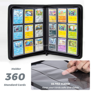 Classeur de cartes personnalisé de collection haut de gamme pour cartes Pokémon X, 9 pochettes, pour cartes de sport (baseball, football) et PTCG, avec fermeture éclair - Product Image 4