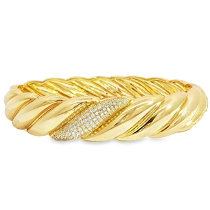 Fine Jewelry Luxury 925 Sterling Silver Lab-grown Diamond <b>Ring</b> Chunky <b>Dome</b> Twisted <b>Rings</b> for Women Gift - Product Image 2