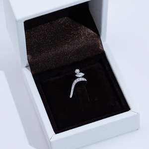 Pendientes de Diamantes con Baño de Oro Blanco S925 MSE-874 de Messi Jewelry para Mujer - Product Image 5
