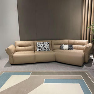 Ensemble de canapés sectionnels en tissu velours de luxe italien haut de gamme pour salon, en forme de L, avec grande chaise longue pour appartements - Product Image 3