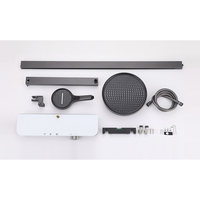Vente chaude Gris Pluie Ensemble Complet En Laiton Moderne Salle De Bains Douche Robinet En Laiton Douche Salle De Bains Ensemble