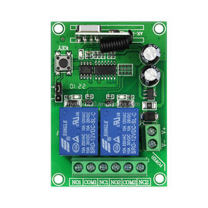 Interrupteur à distance à relais 2 canaux DC12V 24V 433MHz Module <span class=keywords><strong>radio</strong></span> universel Récepteur 2 voies pour porte de garage Moteur CC - Product Image 5