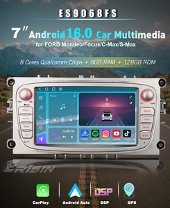 Erisin ES9068FS Autoradio Android 16 da 7 Pollici per <span class=keywords><strong>Ford</strong></span> Mondeo Focus S-<span class=keywords><strong>Max</strong></span> <span class=keywords><strong>C</strong></span>-<span class=keywords><strong>Max</strong></span> Galaxy con CarPlay Wireless DSP 8GB 128GB - Product Image 1