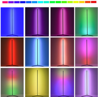 Lampadaire sur pied Led intelligent avec télécommande, luminaire de sol moderne à intensité réglable, rvb, contrôlable par application mobile, idéal pour un angle
