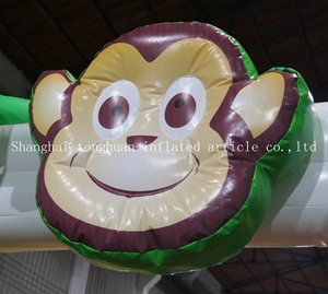 EN14960 small inflatable bouncer inflatable <span class=keywords><strong>monkey</strong></span> green good quality for sale - Product Image 6