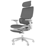 Base moderne en aluminium ultra-confortable Appui-tête de direction ergonomique à hauteur réglable Soutien lombaire Repose-pieds intégré