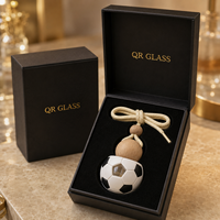 Pendentif diffuseur de parfum pour voiture en forme de ballon de football 6ml, flacon vide à suspendre pour rétroviseur, cadeau pour fan de football