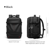 Sac à dos de voyage Oxford avec compartiment latéral pour bouteille, extensible de 5 cm, séparation sec-humide, fermeture personnalisée
