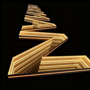 Enseigne lumineuse LED 3D à effet miroir infini pour nom d'entreprise, bar, club, sans minimum de commande, pour décoration murale - Product Image 6