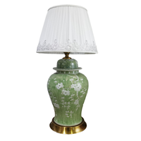 Peint à la main chinois glace prune grand pot de gingembre porcelaine lampe de table en céramique pour salon chambre décor maison article décoratif