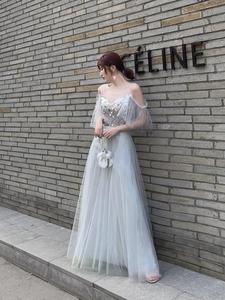 2026 Custom-made popular gown design lace <strong>up</strong> sling A-line <strong>fairy</strong> bride <strong>dress</strong> elegant women evening <strong>dress</strong> - Product Image 3
