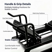 Plataforma Megaforma Móvil para Pilates, Máquina con Marco de Aluminio, Cama Deslizante Segmentada Reversible, Duradera, Profesional y Ajustable