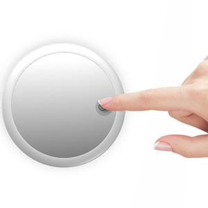 Miroir de maquillage LED JQ8001, rond, portable, rechargeable par USB, avec gradation progressive magnétique, miroir de vanité éclairé - Product Image 3