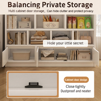 Armoire de rangement commerciale moderne et minimaliste en contreplaqué, réglable en hauteur, avec tiroirs verrouillables, multifonctionnelle pour l'école, la maison et le bureau