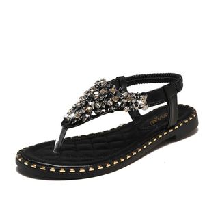 Sandalias de Playa Romanas Retro para Mujer, Estilo Bohemio Étnico, Diseño Tejido con Cuentas Hechas a Mano, Nuevo Estilo Verano 2026 - Product Image 4