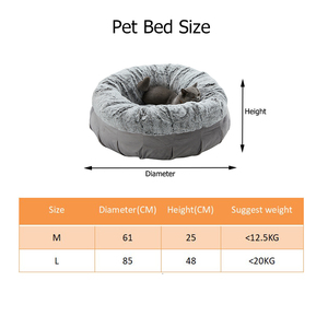 UFBemo maßge schneiderte heiße Verkauf Luxus Winter Warm Soft <span class=keywords><strong>Memory</strong></span> <span class=keywords><strong>Foam</strong></span> Langlebige Plüsch Welpe Runde Haustier Bett Katzen bett - Product Image 4