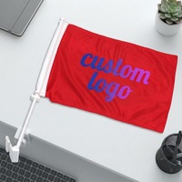 Sportfan Lebendige Farben Polyester Digital Bedruckte Autoflagge Starke Fensterklemme Fußball Baseball Spiele Fußballmannschaft Individuell Anpassbar