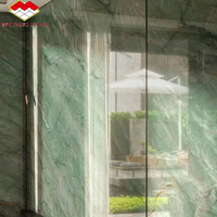 Dalle de marbre naturel vert clair d'Italie, polie, qualité A, moderne, résistante à l'eau, pour salle de bain, décoration intérieure