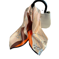 Vente en gros 100% véritable soie matériel Hangzhou écharpe mode impression personnalisée femmes cravate carré foulard en soie