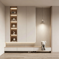 Meuble à chaussures blanc crème fin avec tiroirs, étagère de rangement multifonctionnelle, meuble de rangement pour salon et entrée