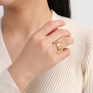 Anillo de dedo de <span class=keywords><strong>escritura</strong></span> <span class=keywords><strong>hebrea</strong></span>, accesorios de texto de doble cara, ropa de boda, joyería de acero inoxidable, regalo de San Valentín - Product Image 3