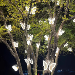 Neuartige Outdoor-Garten Leuchtende Dekoration Schmetterling Farbenfrohe Simulierte Bewegliche Schmetterlingsflügel mit LED-Lichtern - Product Image 4