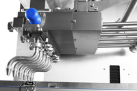 Machine à déposer à pistons multiples, machine à remplir à pistons, machine à remplir les gâteaux à la crème, machine à remplir automatique la confiture, machine à remplir les éclairs