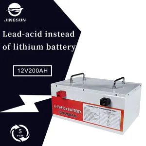 Jingsun, китайский производитель, литиевая батарея для хранения энергии, 12 В, 200ah, аккумуляторная батарея, Заводская поставка