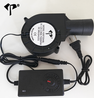Souffleur Turbo 9733 12V 2.95A 7500RPM à Haut Débit d'Air, Ventilateur Centrifuge Industriel Portable DC à Déplacement d'Air Violent avec Régulateur de Vitesse