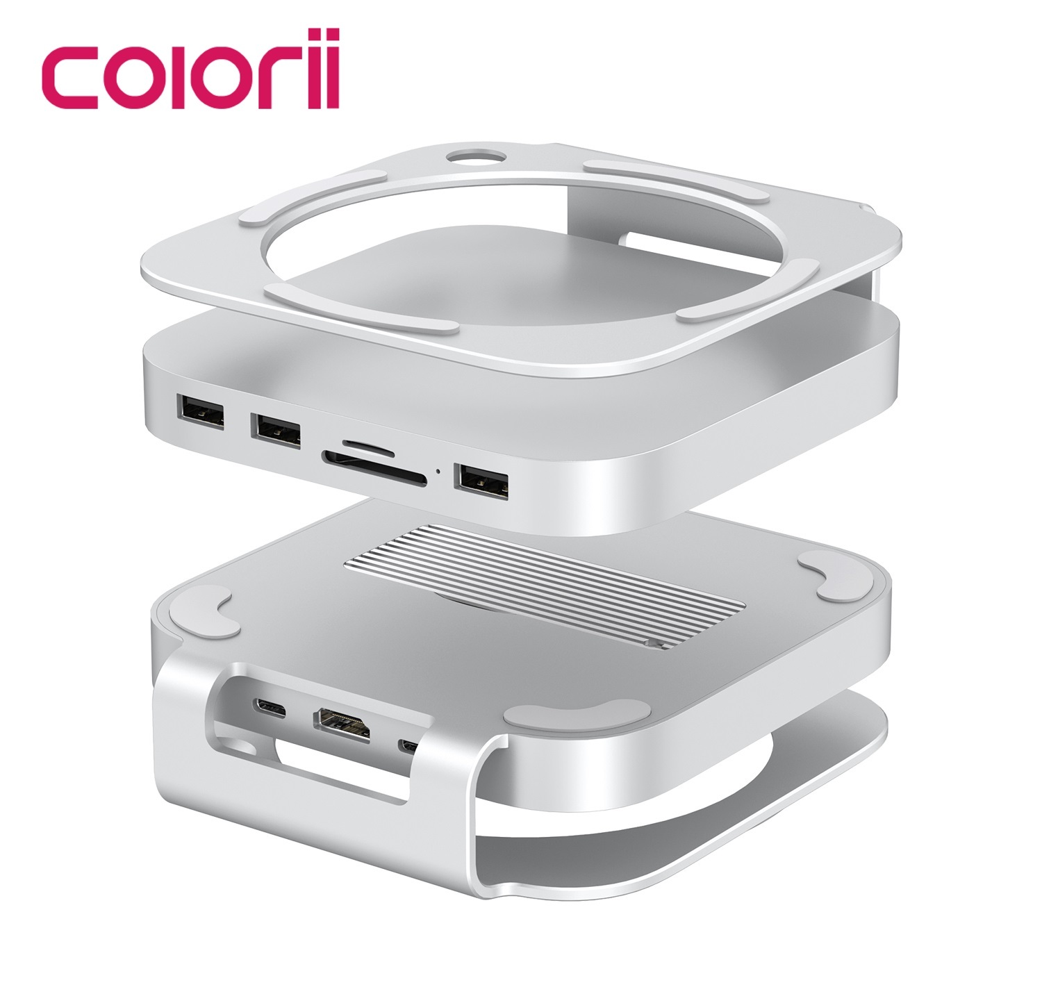 Colorii MC60H Mac Mini M4/M4 Pro 用 USB C ドッキングステーション 