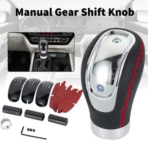 Car Gear <b>Knob</b> Leather Manual <b>Shift</b> Head 6 Speed Ergonomic Design For General Motors Vehicles - Product Image 3