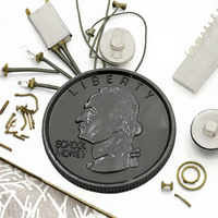 Pièce de monnaie classique en métal personnalisable, accessoire de tour de magie pour les tours de magie avec dollar commémoratif, facile à réaliser, unisexe LZF