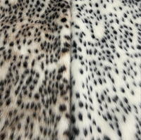 Fourrure synthétique en fausse fourrure de renard à poils longs, motif léopard lynx noir et blanc, 1200g, pour sacs, jouets, artisanat, textiles de maison, vêtements