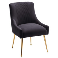 Edelstahl Leder Gepolsterter Esszimmerstuhl Modernes Minimalistisches Design Weiche Polsterung Weiße Rückenlehne für Hotel Restaurant