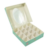 16 rejillas de conejo de Pascua, corazón hueco transparente, caja de Chocolate con ventana transparente, caja de embalaje de dulces para decoración de fiesta de Pascua