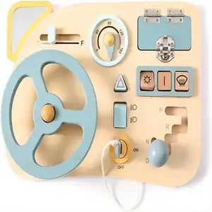 Babi eğitimli oyuncak 3-7 yaş hediye Montessori oyuncaklar direksiyon ahşap meşgul kurulu ahşap duyusal oyuncaklar