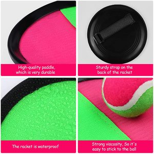 Trẻ Em Ngoài Trời Thể Thao Velcro Mục Tiêu Thanh & Bóng Toss & Bắt Trò Chơi Có Thể Điều Chỉnh Dây Đeo PP Bóng Thiết Lập Với Biểu Tượng Tùy Chỉnh In Ấn - Product Image 4