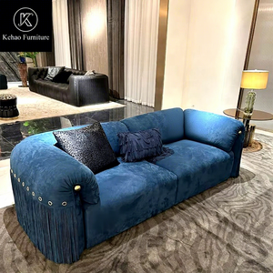 Canapé de salon moderne confortable <span class=keywords><strong>Marenco</strong></span>, canapés italiens de luxe en tissu microfibre, canapé sectionnel modulaire en velours - Product Image 1
