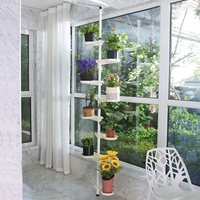 YIJIALE Étagère à plantes multi-niveaux en métal, support moderne pour pots de fleurs, présentoir de fleurs, type sur pied pour jardin, support de présentation de plantes d'intérieur