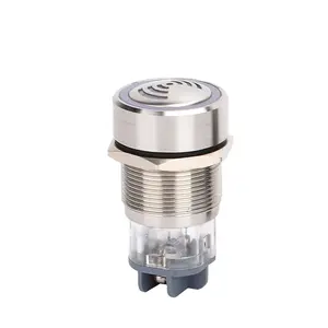 באיכות גבוהה 19mm ACDC 12V 24V מתכת מואר זמזם אזעקה